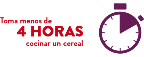 Toma menos de 4 horas cocinar un cereal Toma menos de 4 horas cocinar un cereal
