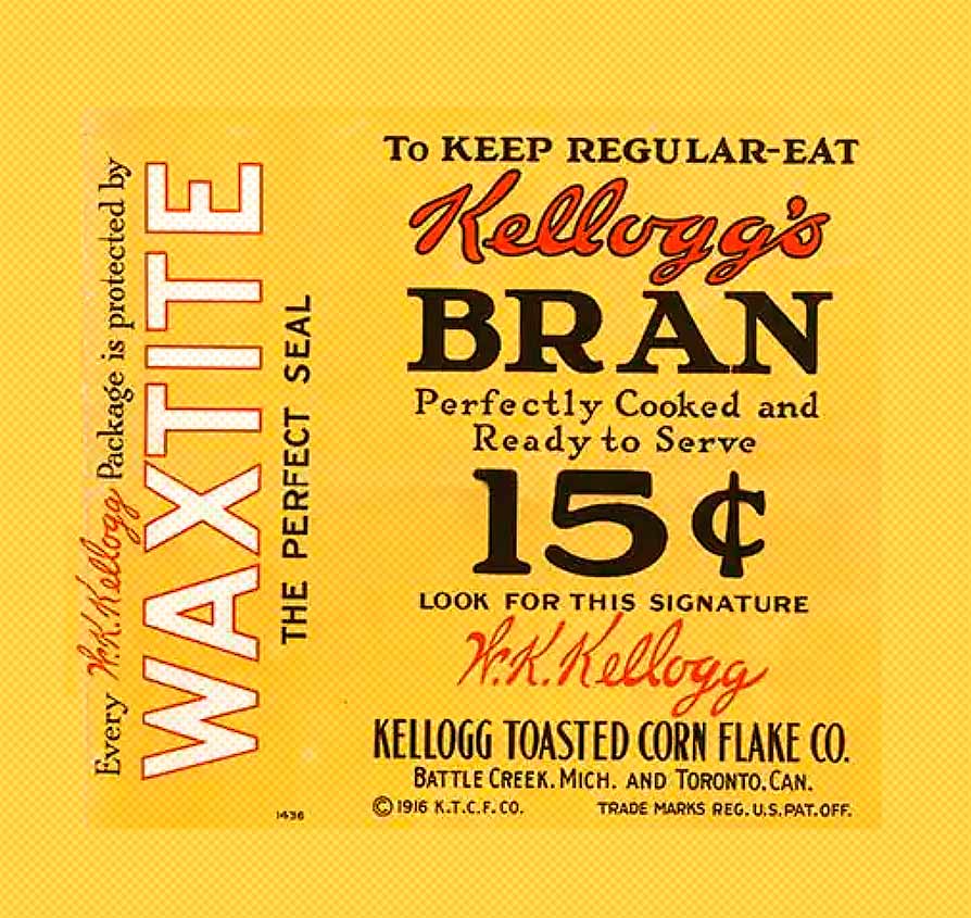 Kellogg introdujo Bran Flakes, el primer cereal alto en fibra